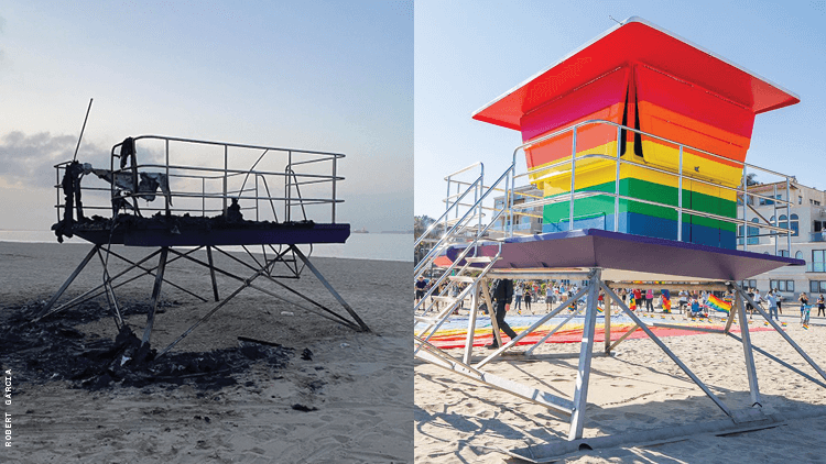 Pride Lifeguard station burned down and then rebuilt