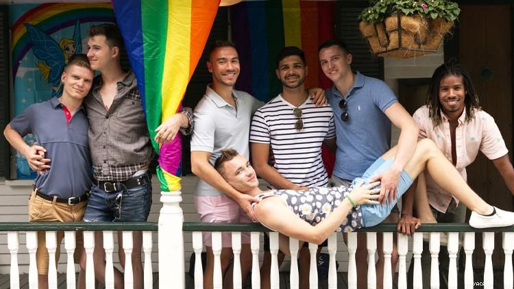 group of gay men on porch in P-town