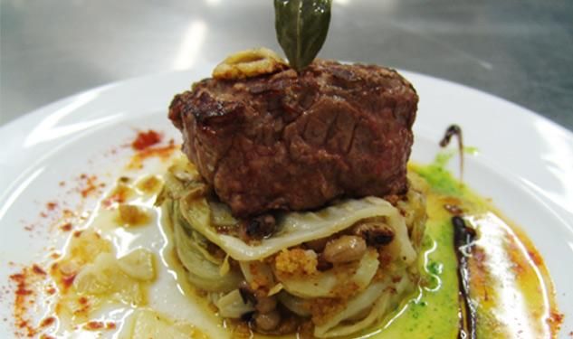 Lisbon's Aura Lounge Cafe Shares His Recipe for Veal Fillet with Cabbage and Maize Bread
