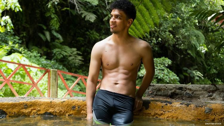 Costa Rican man shirtless