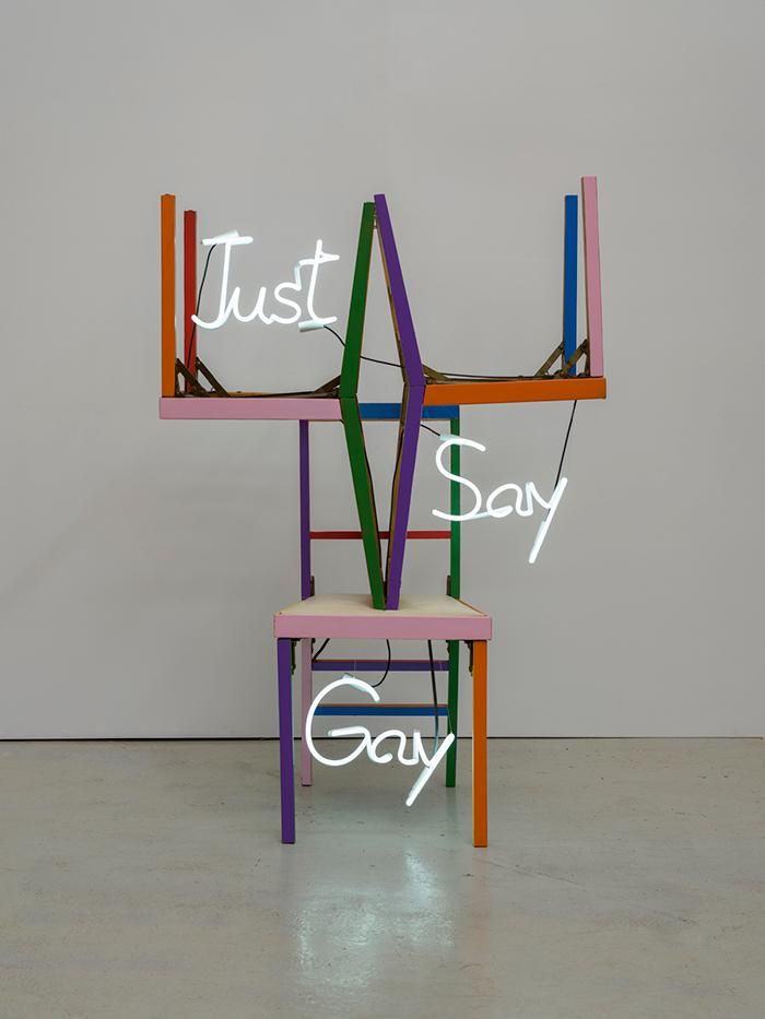 “Just Say Gay” (2022) by Carl Hopgood in “Fragile World” at UTA Artist Space
