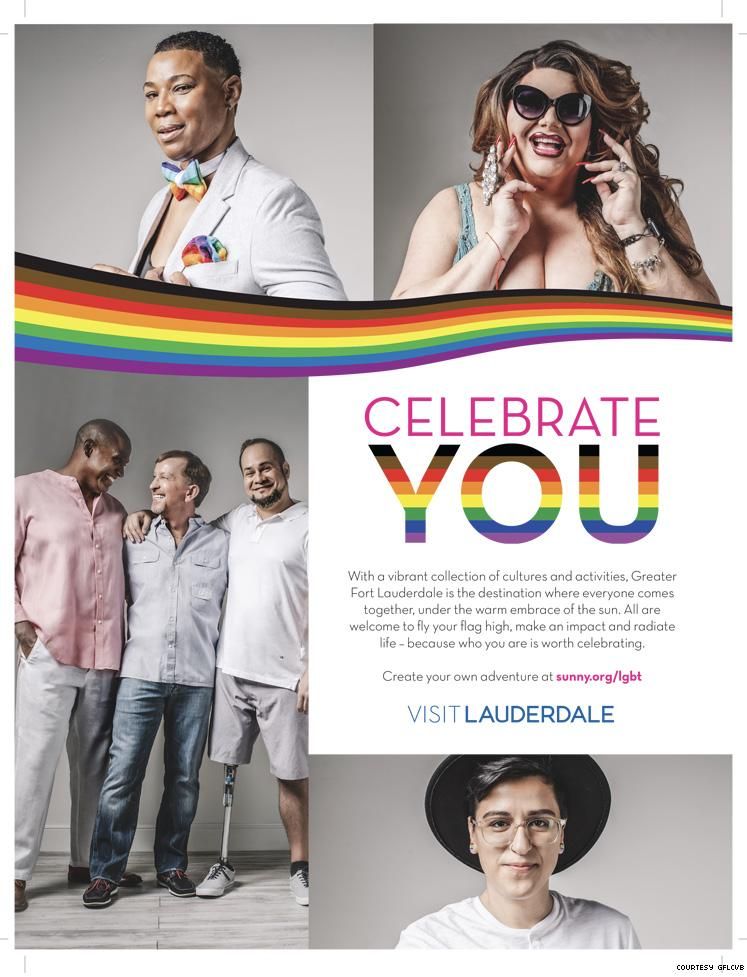 Greater Fort Lauderdale 2020 ad featuring trans and disabled LGBTQ+