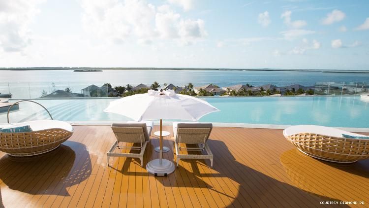 Rooftop infinity pool at Resorts World Bimini, Bahamas